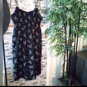Floral Black Maxi  Dress